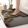 Funny CAT Meme Bathroom Mat Kids Room Bedroom Decoration Balcony Anti Slip Doormat Living Room Welcome Rug