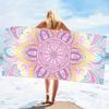 Women's Quick-Dry Absorbent Swim Towel, Rectangular Colorful Floral Beach & Pool Bath Towel