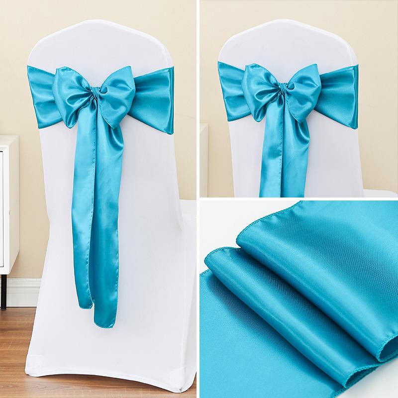 Jedwabna Wstążka Muszka Dekoracje Oparcia Krzesła na Wydarzenia Wesela Imprezy Pokrowce na Krzesła z Akcentem Kokardy Motylkowej