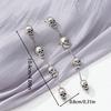 1pair Exaggerated European&American Style Long Tassel Skull Dangle Earrings For Women, Halloween