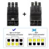 PW-021 2Pcs/Set ATX 6Pin Male to Female 90 Degree Up Down Angled Power Header Adapter for GPU Graphics Card