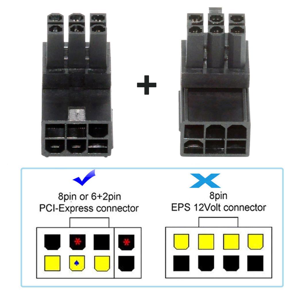 PW-021 2Pcs/Set ATX 6Pin Male to Female 90 Degree Up Down Angled Power Header Adapter for GPU Graphics Card