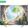 1Pcs Cave Tree Scenery Decoration Background Winter Backdrop Decorations For Photo Studio Photo Booth Christmas Party