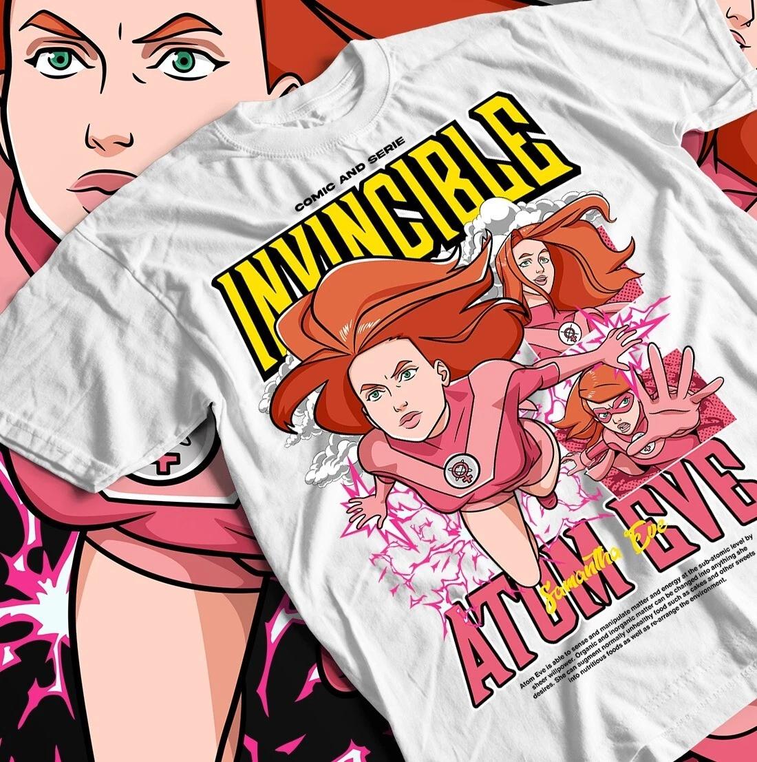 Унисекс футболка ATOM EVE, Футболка с графикой, Подарок для любителя комиксов, Фанат супергероев S