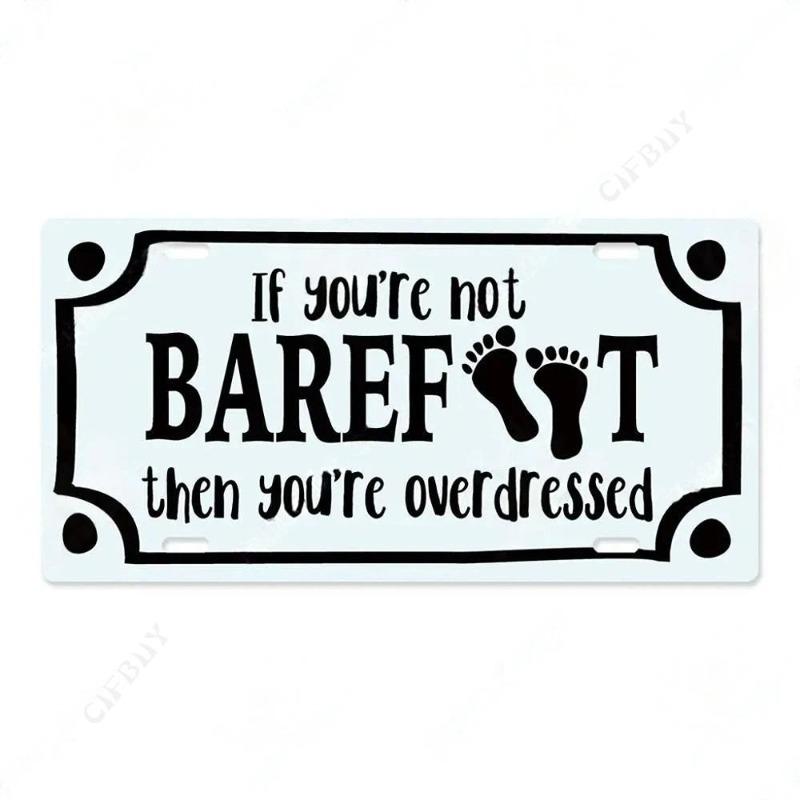 Beach Souvenir License Plate, Seaside Metal Sign 15x30cm