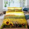 Vintage Sunflowers Duvet Cover Set Letters Bedding Set Letters And Sunflowers Printed Retro Girls Queen Size 2/3pcs Quilt Cover