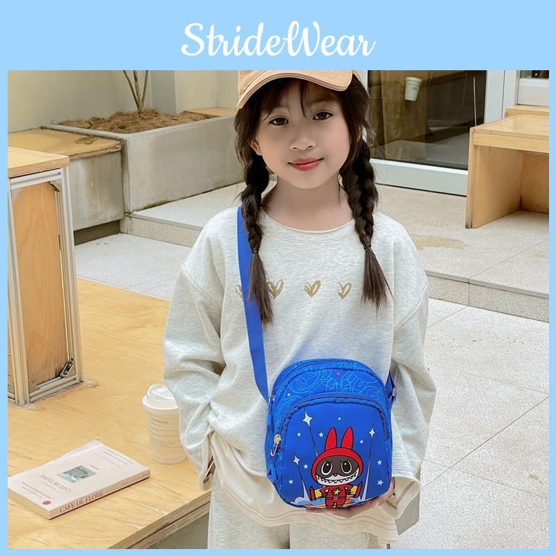 And Fun Colorful Labub Girls Nylon Shoulder Bag With Unique Plaid Pattern Playdates For