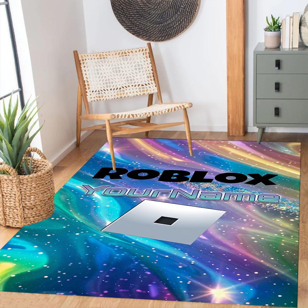 Roblox 54 Customized Name Area Rug Design for Study Room Foyer Outdoor Dormitory Anti-slip Rug Decorate Offices Best for Christmas