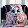 1pc Cute Cartoon Cat, Cartoon Blanket, for Decorating Your Own Sofa and Living Room, Super Soft Flannel, for All Season Use, Bed, Couch, Off