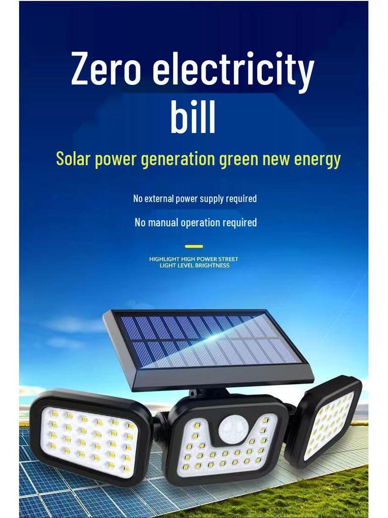 Waterproof Solar LED Motion Sensor Wall Lamp for Indoor/Outdoor Garden Pathway Illumination