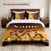 HUNTRIX Set Lenzuola Personalizzato con Nome 3 Pezzi Morbido Set Copripiumino per Camera da Letto Decorazione Casa