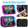 Smart Speaker Voice Assistant Home Speaker Alarm Clock with RGB Lights for Bedroom Living Room