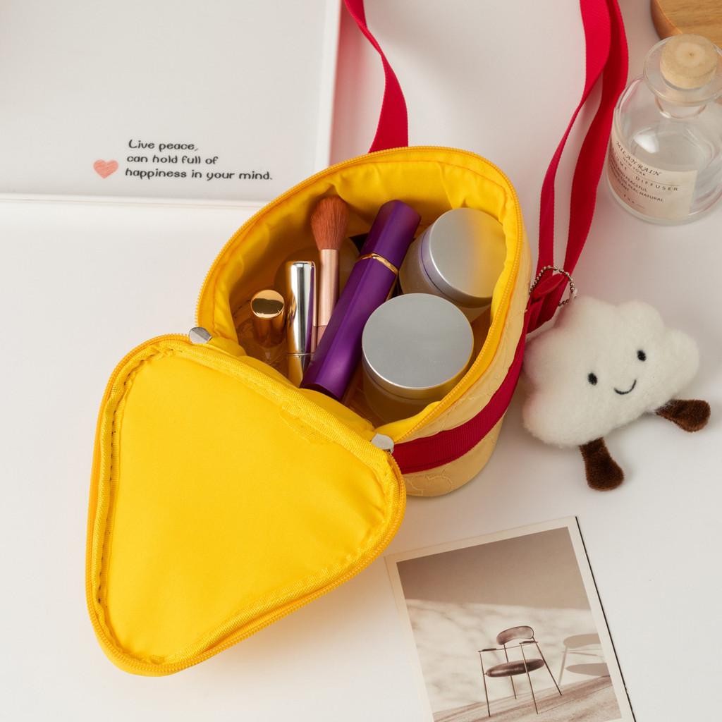 Creative Protective Case For Instant Camera With Embroidery And Cute Cheese Design For Daily Use