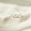 Sterling Silver Wave Curve Ring – Simple, Elegant, European-American Style Luxury for Women