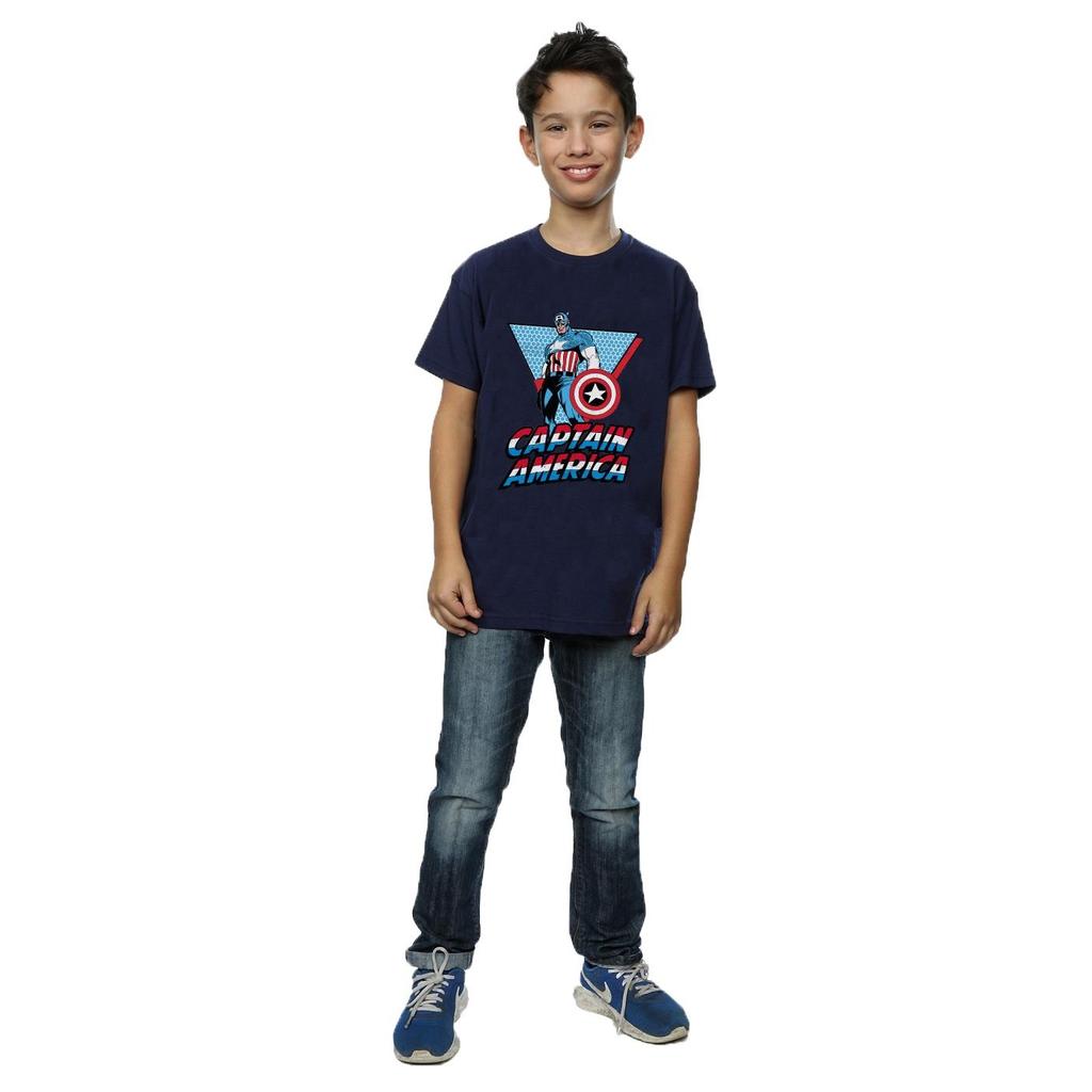 Marvel Boys Captain America Triangle T-Shirt