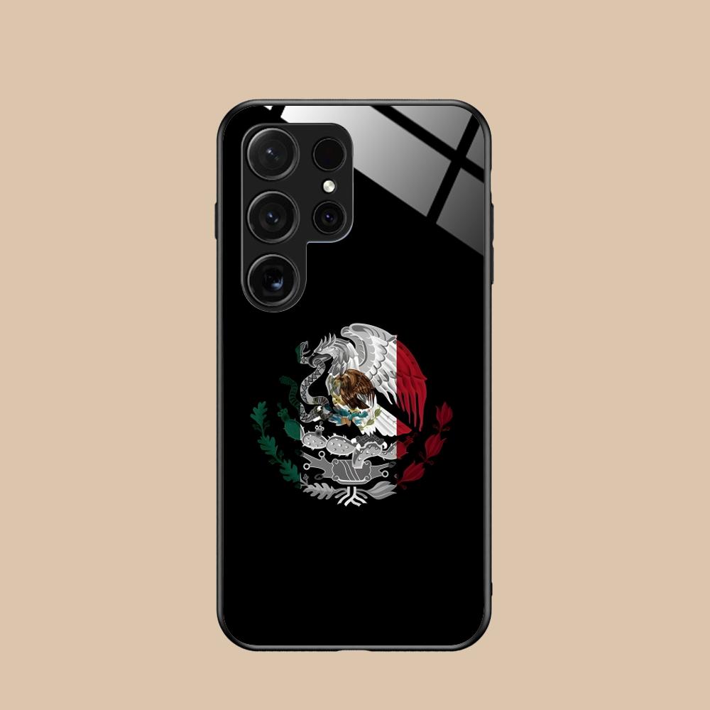 Mexico Flag Mobile Cell Phone Case for Samsung Galaxy S26 S25 S24 S23 S22 S21 S20 Note20 Plus FE Ultra Glass Colorful Cover