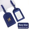Imitation Leather Passport Holder & Luggage Tag Set with Signature Plane Design