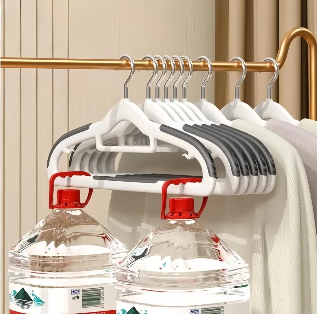 Non-slip Plastic Clothes Hangers Household Multifunctional Wet Dry Suitable for Hanging Clothes Bedroom Rack Organizers Storage