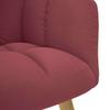 Armchair, Wine Red, Upholstered In Fabric