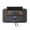 4-Ports 12/24V Car Charger 108W Dual PD3.0 USB-C 36W & Dual QC3.0 18W USB Outlet Charger Socket Adapter for Car Bus Boat Truck
