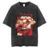 Baki Print Vintage Cotton Tees For Men Women Summer Casual Tshirt Tees Gym Workout Training Short Sleeve Tops Outfits