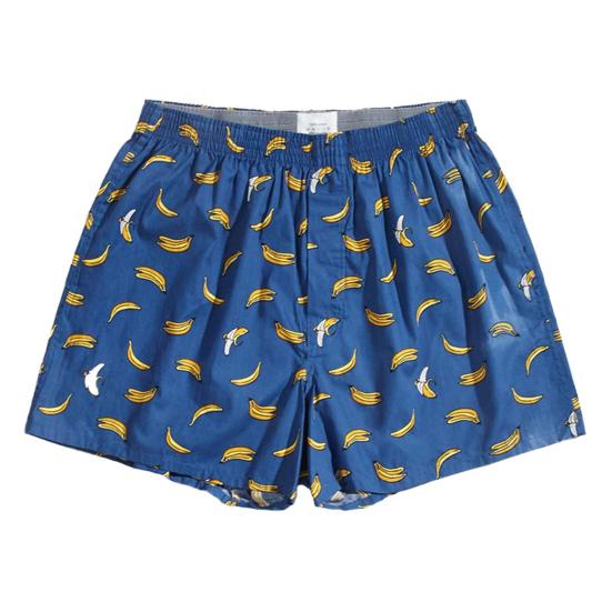 Men Elastic Waistband Thin Men Panties Coconut Tree Print Loose Shorts Briefs Breathable