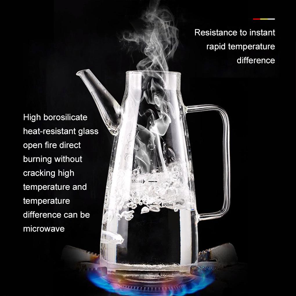Heat-resistant Oil Dispenser Free Spout Oil Dispenser Kitchen Large Oil Glass Oil Spout For Cooking Olive Vinegar