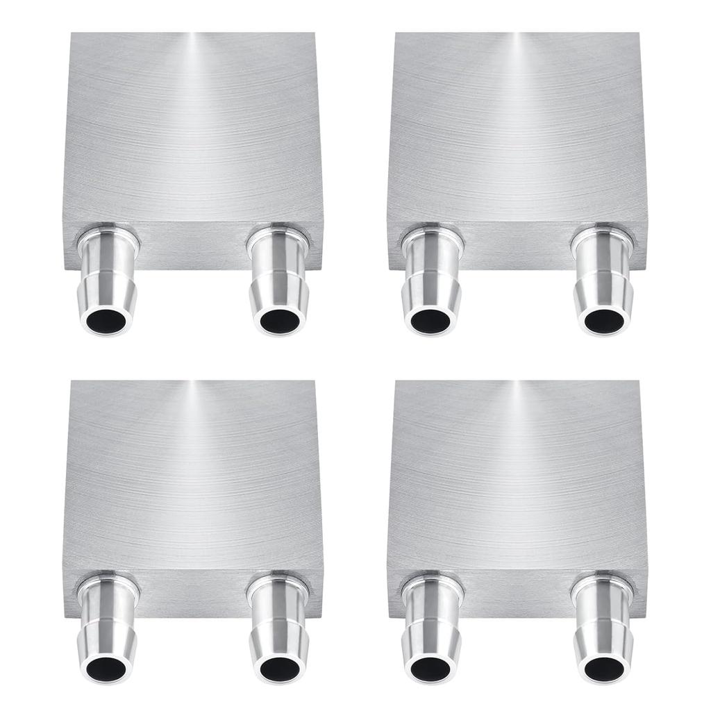 40x40mm Aluminium Wasserkühlung EBANKU Silber Wärmeabsorptionsplatte für Flüssigwasser CPU Kühlsystem Kühltauscher für Grafikkarte und Radiator