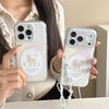 Korean Plaid Floral Little Sheep iPhone 17/16 Pro Max/15 Pro Case for Women