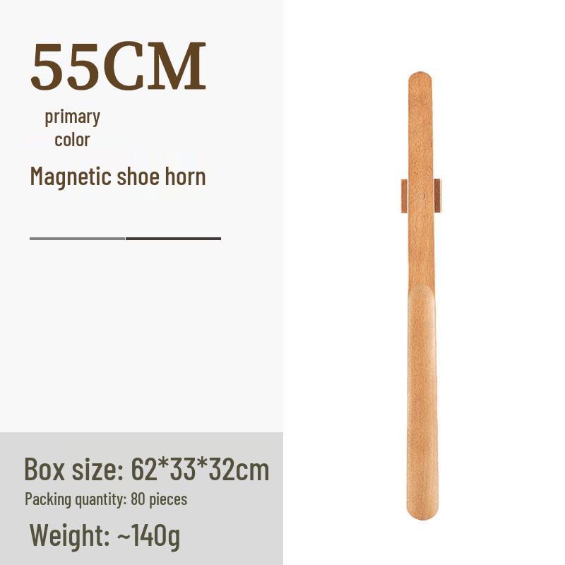 Black Walnut Magnetic Shoehorn: Long Handle Shoe Puller for Pregnant Women, Elderly, and Easy Wear, Premium Solid Wood.