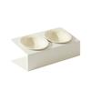 Cat Double Ceramic Bowl with Iron Stand Pet Elevated Raised Food Water Bowls Small Dogs Drinking Eating Feeding Supplies