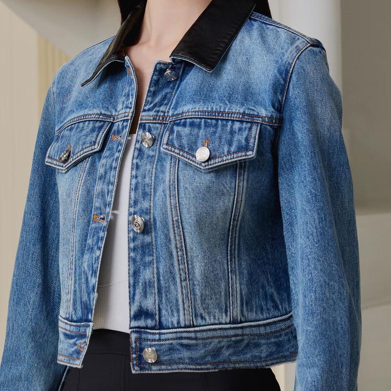 ELLASSAY Women's Retro Denim Short Jacket