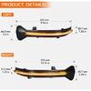 Dynamic LED Side Mirror Turn Signal Light For BMW G20 G22 G30 G11 G32 G38 M5 F90
