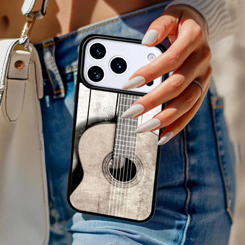 Rustic-Sepia-Guitar Phone Case For iPhone 17 Air 14 15 13 12 Max Cover For Apple 16e 11 Pro Max Plus Coque
