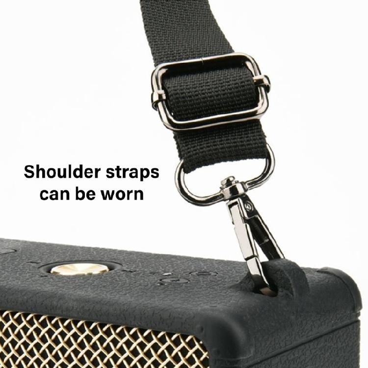 Travel Silicone Speaker Case With AntiSlip Rubber Base Adjustable Carry Strap Shockproof Protections for EmbertonIII