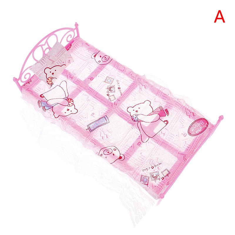 style Different 1/12 Dollhouse Mini Bedroom Bed Dressing Table Mirror Closet Bunk Bed Dollhouse Home Furniture Decor Accessories