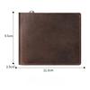 Men's Bifold Wallet with Zipper Coin Pocket Crazy Horse Leather Multi Card Slots Vintage Short Wallet for Men Genuine Leather