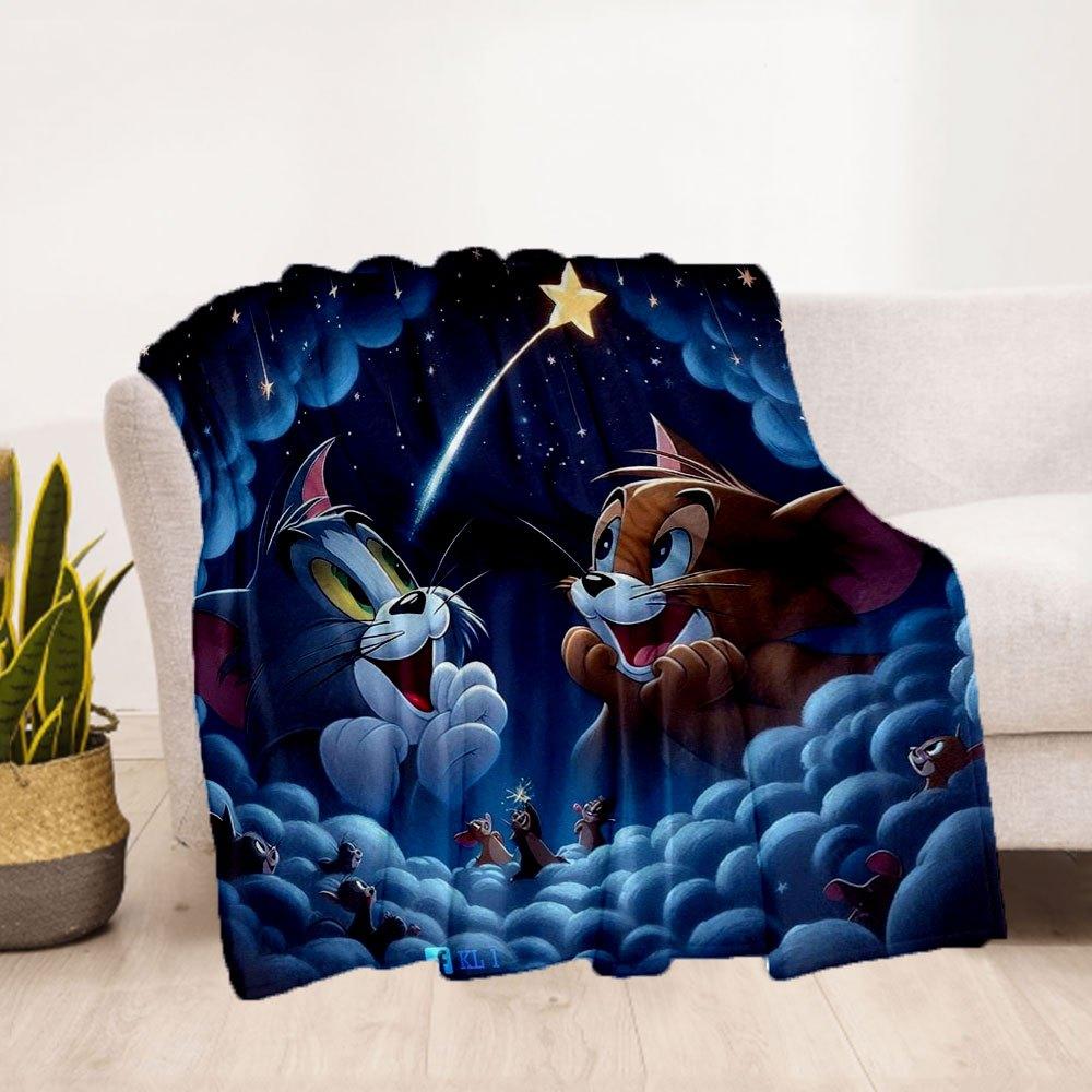 Sfondi Cartoon Tom & Jerry per Bambini per Telefono HDCoperta Plaid in Flanella per Divano, Letto, Viaggio, Campeggio, Ufficio