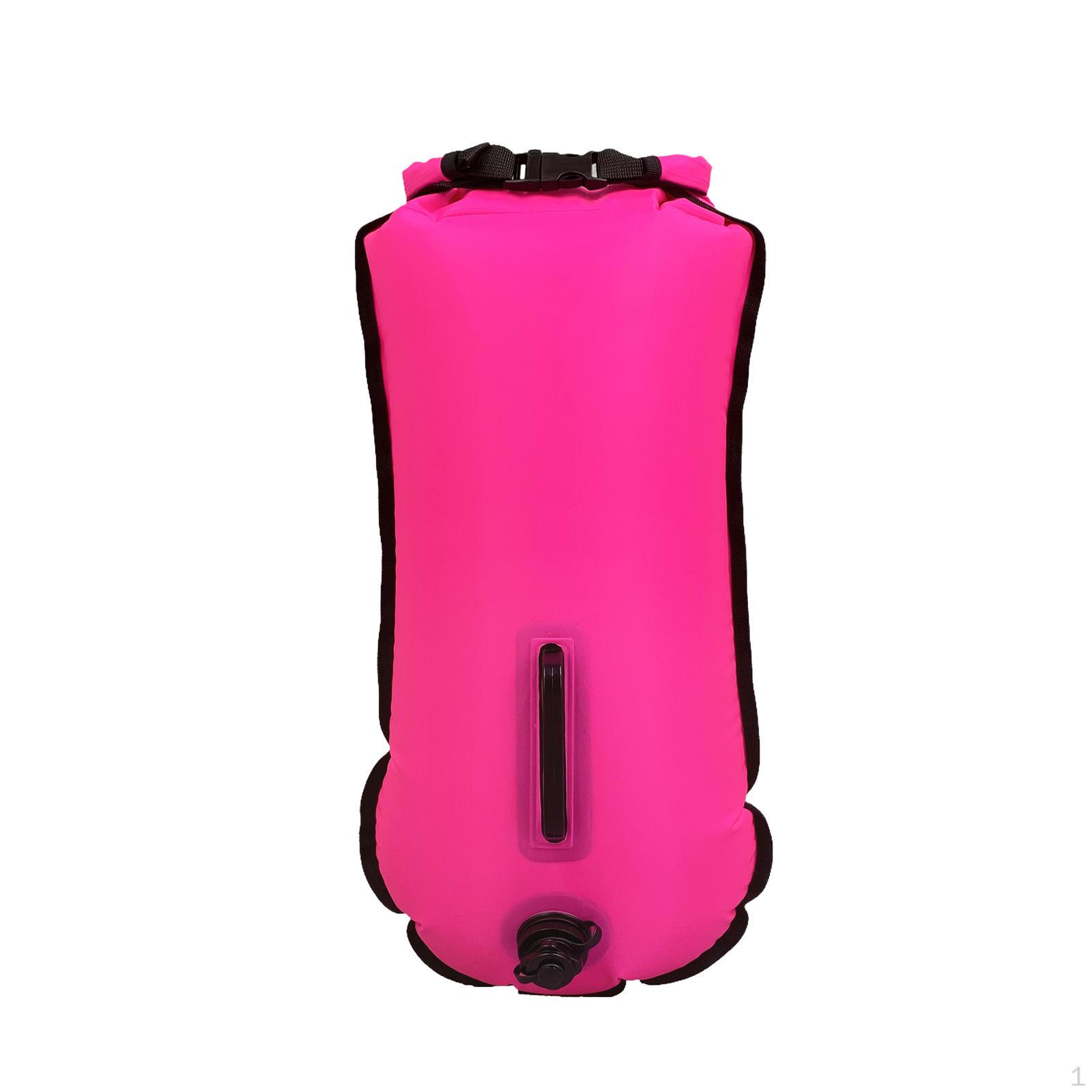 

Swim Buoy Float 28L Adjustable Highly Visible for Surfers Rafting Lifeguards рожевий червоний колір