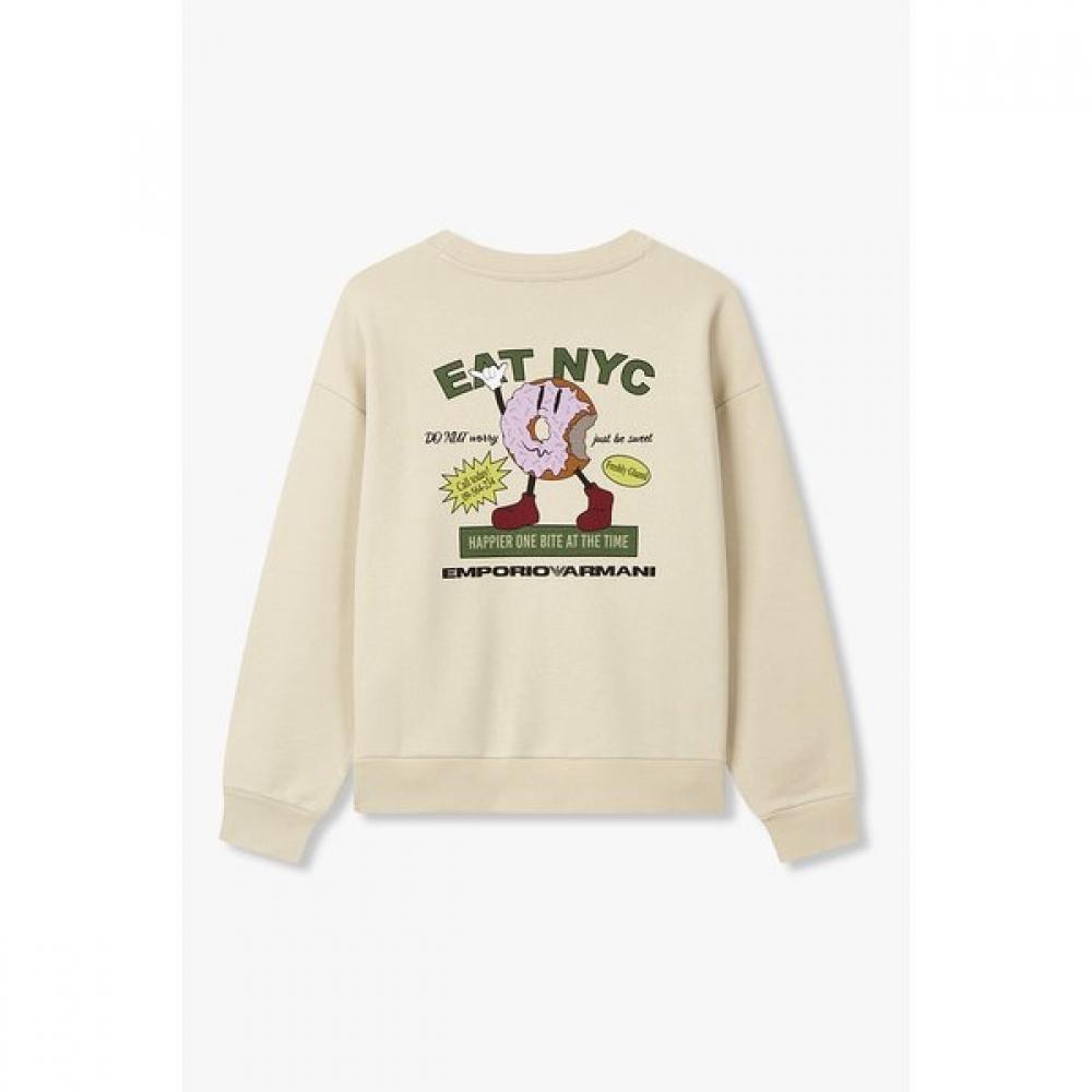 Emporio Armani 25 F W Women S Logo Print Drop Shoulder SWeatShirt A525326514