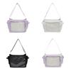 Clear Badge Display Shoulder Bag PVC Crossbody Bag Casual Transparent Pocket Itabag  JK