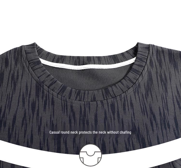 Men's Spring/Autumn Long Sleeve Cotton-Look Pajama Set - Youth Style, Casual Homewear, Plus Size.