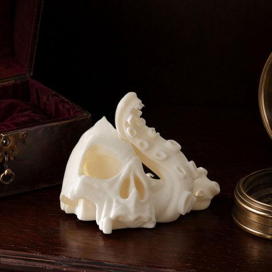 Gaming Controller Stand, 3D Printed Octopus Skull Controller Holder for Halloween Home Gaming Room Desk Decor, Gift for Gamers