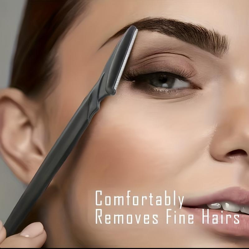 5Pcs Black Multi Purpose Eyebrow Shaver Set Gentle Facial Hair Trimmer Easy Grooming and Shaping Kit Smooth Skin