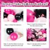 136pcs Valentine's Day Pink and Black Theme Birthday Balloon Set, Suitable for Birthday, Valentine's Day, Engagement Decoration