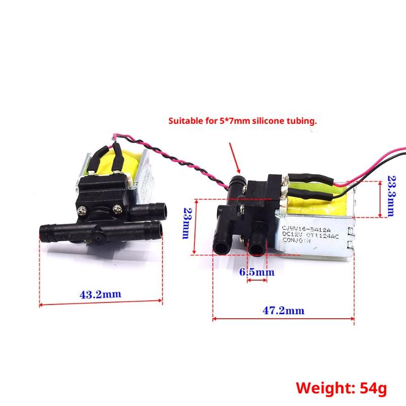 

1Pcs 2-Position 3-Way Port DC12V Micro Solenoid Valve Air Water Valve Flow Control Switch For Sweeper Robot Floor Carpet Cleaner