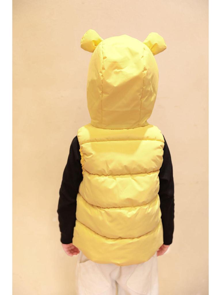 Kids' Hooded Vest: Cute Ears Sleeveless Autumn/Winter Jacket for Boys & Girls