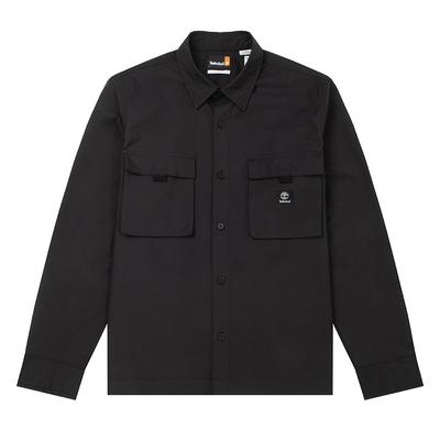 Sportlich Lässig Polo Langarmshirt Herren Hemden Schwarz A42XU-001