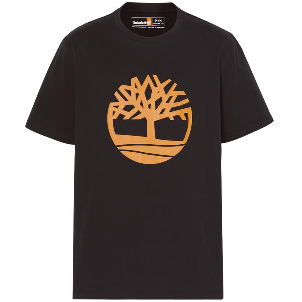

Timberland Men s Short Sleeve Tree Logo T-Shirt, Black/Wheat, Size L (TB0A6281P561)
