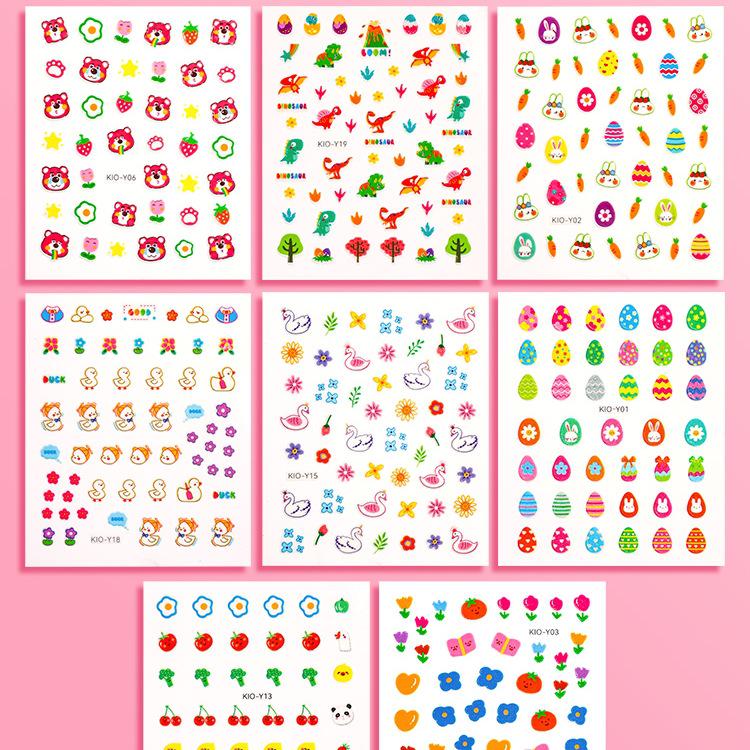 Waterproof Glow-in-the-Dark Nail Stickers for Kids: Long-Lasting Princess Nail Art Tattoos